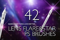Lens Flare &amp; Stars Photoshop Brushes Product Image 1