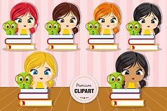 Back to school graphics, Back to school images, School girl Product Image 3
