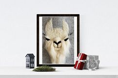 Cutest Llama Print Wall Art of my original felt painting Product Image 1