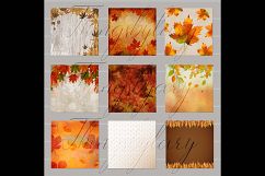 18 Autumn Leaves Digital Papers, thanksgiving fall wedding Product Image 8