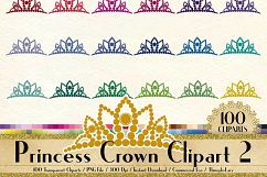 100 Princess Crown Clip Arts, Fairy Tale Princess, Royal Product Image 1