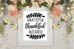 grateful thankful blessed SVG | Thanksgiving SVG Product Image 3