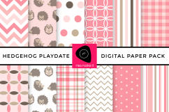 Hedgehog Play Date Digital Paper Pack Product Image 1