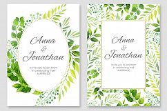 Floral Wedding invitations vector set Product Image 3