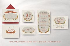 Autumn Floral Wedding Invitation Suite Product Image 6