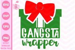 Christmas SVG Funny SVG Gangsta Wrapper SVG Product Image 1