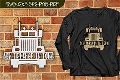 truck svg, new trucker in town, truck driver, dxf, cricut Product Image 1