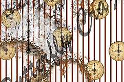 Old clocks digital paper, Clocks vintage paper, Vintage time paper, Clocks pattern, Old clock background, Time digital paper, New year paper Product Image 3