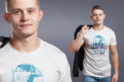 Crew Neck T-shirt Mock-up Male Version Product Image 2