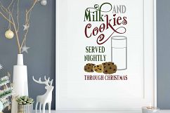 Christmas Milk and Cookies SVG for Silhouette, Cricut Product Image 2