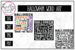 Halloween Word Art SVG For Trick or Treat Bags Product Image 1