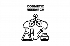 Cosmetic Research Occupation Vector Black Illustration Product Image 1