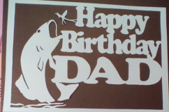 Happy birthday DAD papercutting templates|PNG/PDF/SVG/DXF formats Product Image 2