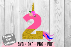 2nd Unicorn Birthday SVG Product Image 1