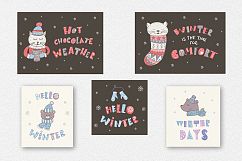 Winter quotes, animals, cards. Product Image 21