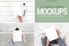 Quote &amp; print mockup bundle, feminine styled stock photo Product Image 5
