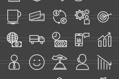 146 Business &amp; Finance Line Inverted Icons Product Image 2
