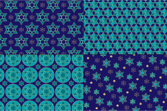 Blue and Gold Jewish Star Patterns Product Image 2
