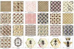 Vintage Honey Bee Digital Paper Product Image 5