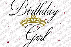 Birthday Girl SVG DXF PNG Cutting files Cricut Silhouette Cameo Die Cut Birthday Svg Princess svg Girl svg Happy Birthday svg Little Girl Product Image 1