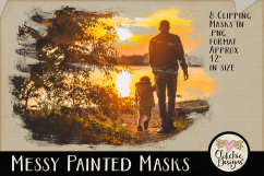 Clipping Masks - Messy Painted Photo Masks &amp; Tutorial Product Image 3