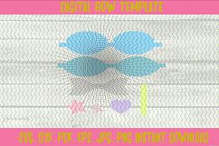 Mermaid at Heart Ariel Inspired Hair Bow Template Product Image 2