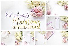 Pink and Purple Macaroons Styled Stock Photos bundle Product Image 1