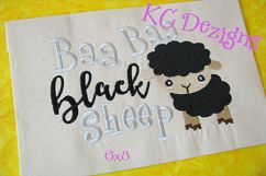 Baa Baa Black Sheep Machine Embroidery Design Product Image 2