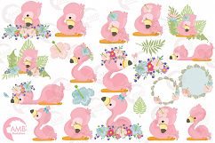 Flamingo clipart, baby flamingo clipart AMB-2470 Product Image 4