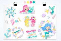 Ocean mermaids graphics and illustrations Product Image 2