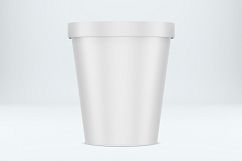 Ice cream round box mockup. Product place. PSD mockup. Product Image 4