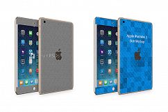 iPad Mini 3 Tablet Skin Design Template Front-Back Angled Product Image 2