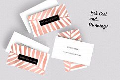 Rose Gold Foil Marble Business Card Product Image 5