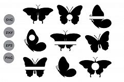 Butterfly SVG, Butterfly Monogram Svg, Butterflies Svg, Butterfly Clipart, Butterfly Silhouette, Monogram Frame, Cricut, svg, dxf, eps, png. Product Image 3