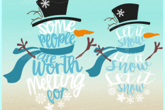 Snowman SVG Bundle 10 Designs SVG DXF EPS PNG files Product Image 5