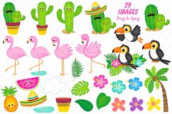 Flamingo clipart, Flamingo graphics &amp; Illustrations, Cactus Product Image 2