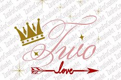Birthday two year Old SVG DXF PNG Cutting files Cricut Silhouette Cameo Die Cut Crown stars Product Image 1