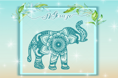 Elephant Mandala, Elephant SVG, Svg Files, Mandala SVG, Elephant Zentangle, Wall Art, Mug Decal, Elephant shirt, Elephant Decal Product Image 1