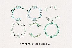 Watercolor Foliage Design Set Product Image 7