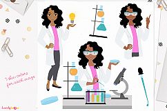 Scientist woman character clip art (L292 Dezi) Product Image 1