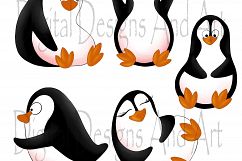 Beach penguins clipart Product Image 2