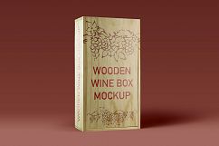 Wooden Wine Box Mockup Product Image 1