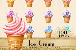 100 Ice Cream Clip Arts, Birthday Party, Kid Scrapbook Product Image 1