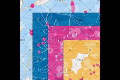 12 Winter Floral Digital Papers in Pink, Blue, Yellow Theme Product Image 2