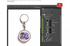 Round Keychain Mockup Product Image 4