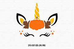 Pumpkin unicorn svg, unicorn svg Product Image 1