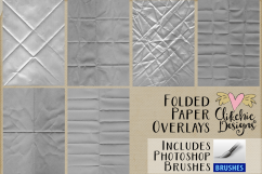 Folded Paper Textures - Paper Overlays &amp; Photoshop Brushes Product Image 4