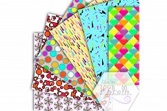Fun and Colorful digital papers seamless pattern Product Image 2