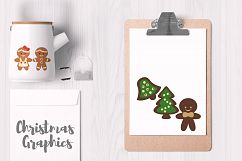 Cute Gingerbread Cookis, Christmas Graphics Product Image 2