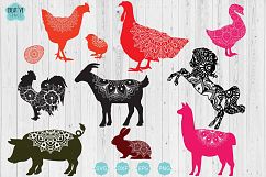 Farm Animal Svg Bundle, Animal Mandala Product Image 1